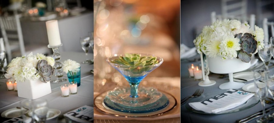 Elizabeth Wray Designs shows how hens and chicks can make gorgeous centrepieces that are fit for a wedding.